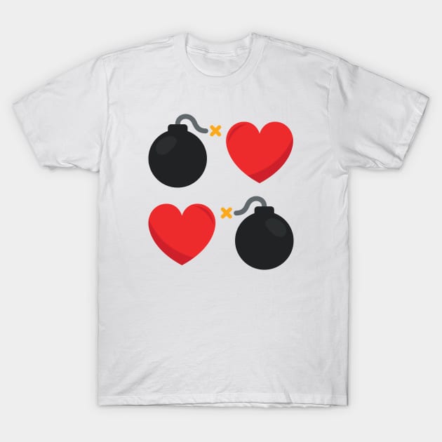 Two Bombs Together - Love T-Shirt by polandrich